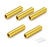 GASHER 5piezas Casquillo roscado completo de latón M10 × 45mm tubo alargador recto con rosca interior para ensamblaje mecánico