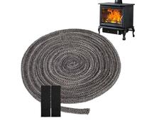 Gasket de puerta de madera - Fiberglass 16 mm X | Kit de sellado elástico de alta temperatura para sellar la chimenea | Fireplace Stove Gasket for Oven Pipe Furnace Fire Grill Sealing Use