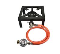 Gaskocher Hockerkocher Economic 8 KW DE/AT 155 cm Schlauch 50m Bar Regler