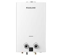 GASLAND 11L Calentador de agua instantáneo de propano, baja NOx, BG300-DE Calentador de agua a gas GLP con pantalla LED para uso doméstico, blanco, 50mbar