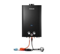 GASLAND Calentador de agua de gas BE422B, para exteriores, 16 litros, butano (50 mbar)/propano (50 mbar), ducha LPG para camping, caravana, granero