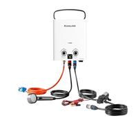 GASLAND Calentador de agua de gas G5 Pro-DE, de propano/butano (50 mbar) para exteriores, calentador de agua caliente con batería recargable incorporada, ducha caliente para camping