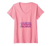 Gaslighting, Gatekeeping, Girlbossing: Lema de Moda Camiseta Cuello V, Mujer, Rosado, XXL