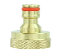 GASMIS Conector de grifo G de 1 pulgada, conector de latón para grifos, incluye junta de goma interior