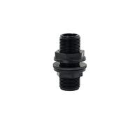 GASMIS Pasamuros de Polipropileno, Rebosadero 1/2" Macho - 21mm, Conector de Tanque de Agua con Tuerca y Junta, 1 unidades