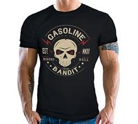 Gasoline Bandit® Camiseta de diseño Biker Racer: Riders from Hell, Negro , XXXXL