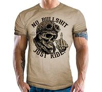 Gasoline Bandit Camiseta de motorista para hombre, diseño de moto Just Ride, Used, M