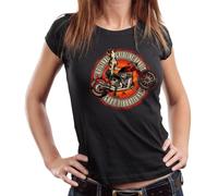 Gasoline Bandit Camiseta de motorista para mujer: Good Vibrations, L