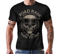 Gasoline Bandit Racer Camiseta original de motorista: Road Rash - Born to Ride, Negro , XXXXL