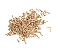 Gasos de acero inoxidable de 200 piezas Tornillos de reparación de oro Pequeño cabeza plana chapada en oro para gafas de sol con anteojos