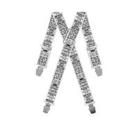 Gaspard - Tirantes para hombre anchos de fantasía - Elástico resistente y clips extra fuertes - Modelo en X - Made in France - Tamaño ajustable máx. 130 cm - Garantía de por vida, periódico, Talla