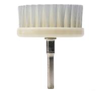 Gastagrav Cepillo blanco suave accionado por taladro 60mm Nanowire cerdas herramienta de limpieza para tela sofá alfombra cuero superficies interiores 6mm vástago accesorio
