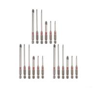 Gastagrav Juego de puntas de destornillador eléctrico de 12 piezas con vástago hexagonal, magnéticas para puntas de destornillador de impacto para taladros y llaves de varios tamaños, metal de alta