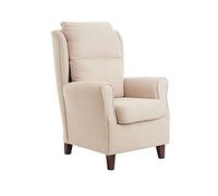 Gasten a gusto Butaca Budapest Orejera, con Respaldo Acolchado. Tela Antimanchas (Medidas: 77 x 86 x 113 cm) Color Beige.