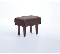 Gasten a gusto Reposapiés/Taburete con Patas de Madera Tela Antimanchas (marrón)