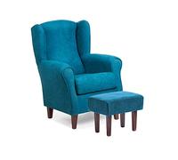 Gasten a gusto Sillón con cojin y Puff Completo EN Colores (Azul Oscuro)