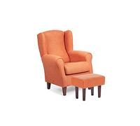 Gasten a gusto Sillón con cojin y Puff Completo EN Colores (Naranja)
