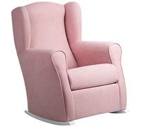 Gasten a gusto SILLONEA - Mecedora de Lactancia cómoda para mamá y bebé, Ideal para Dar el Pecho, tamaño reducido, tapizado Rosa Antimanchas (100x74x77 cm)