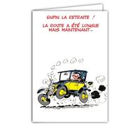 Gaston Lagaffe glct-0128 tarjeta jubilación con diseño Bona ruta/Bona Continuation/coche isla