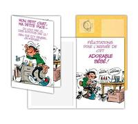 Gaston Lagaffe glct-0131 tarjeta nacimiento felicitación con diseño bebé niño/niña/Papa/mamá/Humor/felicidad