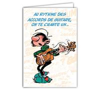 Gaston Lagaffe GLCT-0155 - Tarjeta de cumpleaños para guitarra musical con sobre