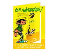 Gaston Lagaffe glct6008 Bon cumpleaños hombre mujer con sobre (ilustrado a juego