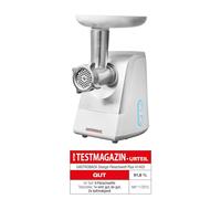 Gastroback Picadora de carne y embutidora 41403 – 1500 W, Engranaje metálico, Sin BPA, Blanco