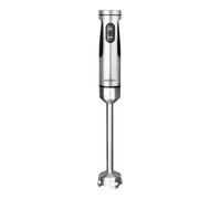 GASTROBACK Batidora de acero inoxidable, 1500 W, barra de puré con 2 accesorios para mezclas, empujador, batidor, batidora, batidora, 20 niveles y turbo, cuchilla 4 veces recubierta de titanio, apta