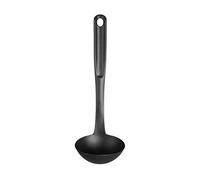 GastroMax Cucharón de sopa de 27 cm, nailon negro, sin BPA, apto para utensilios de cocina antiadherentes