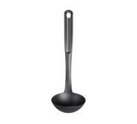 GastroMax Cucharón de sopa de 27 cm, nailon negro, sin BPA, apto para utensilios de cocina antiadherentes