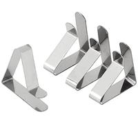 GastroMax - Mantel Clips (Comida Servicios), color plateado, 4 unidades - Metalico