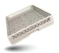 Gastronette Cesta de vajilla para cubiertos de vidrio, universal, plástico, 50x50 cm, malla fina, apilable GN Norma