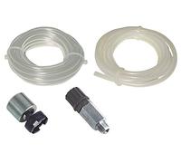 Gastroteileshop Kit de montaje para lavavajillas para abrillantador, 2 m PVC/manguera de nailon transparente, 1 válvula antirretorno de acero inoxidable, longitud de manguera 2 x 2 m