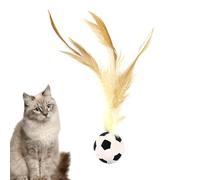 Gat Feather Ball Toy - Bounce Ball Gat Toy | Balones Juguetes para Gatos Con, Bola De Cattoy Interactiva De Gatito, Perro Interactivo Juego De Gatito Que Mastica Suministros Para Una Conexión