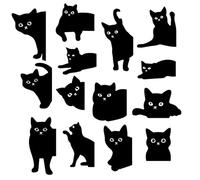 GAT MAGNET BOOKMARKS - 3.94x3.94x0.79 pulgadas, diseño felino, fuerte sujeción magnética | Marcadores de doble cara duraderos con ilustraciones de gatos, perfectos para leer, journaling