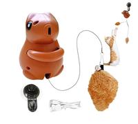 Gat Toys ardilla, juguete de ardillas para gatos - Ardilla de juguete para gatos recargables con cola de peluche,Muévete Hangoble con un perchero de succión, suministros para animales d