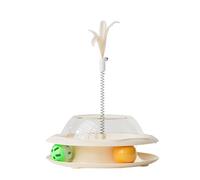 Gat Treat Toys - Fuente de alimentación interactiva con varilla de resorte, 28,2 x 20,1 x 20,1 cm, juguetes interactivos para gatos, juguete para alimentar rompecabezas para el tratamiento de animales