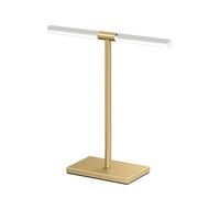 Gatco 1344B - Soporte para Toallas de encimera con Base Rectangular Moderno, latón Cepillado/acrílico, 10.5 Pulgadas de Ancho x 11.25 Pulgadas de Alto, Estilo T, Soporte para Toallas de Mano para