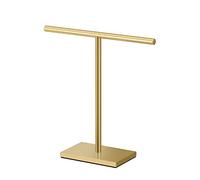 Gatco 1444B, Soporte para Toallas de encimera Independiente con Base Rectangular Moderna, latón Cepillado