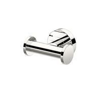 Gatco 4315A Glam - Gancho doble para bata, níquel pulido, 3.1 pulgadas de ancho, montaje en pared, gancho para toalla