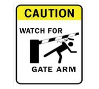 Gate Arm Swing Zone Keep Clear Metal Sign For Loading Bay 12x8 Inch