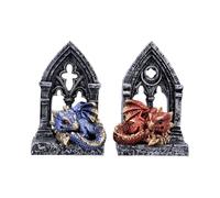 Gate Keepers Estatuilla de dragón Gótico, juego de 2, 10,2 cm, Fantasía, Juego de coleccionables