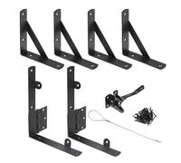 Gate Kit, 1 Set Heavy-Duty Hardware with Corner Brace Bracket and Latch, Secure Support System for Driveway Shed Doors Corral Outdoor Deck Pool Garden Home Entry Gates