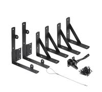 Gate Kit - Corner Brace Bracket - Double Side Gate Latch, Swinging Door Latch Gates Hardware, Heavy Duty Adjustable Hardware, Corner Brace Bracket For Driveway Shed Doors Corral Home Outdoor Deck Po