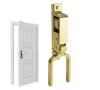 Gate Latch - Metal, Latch Lock Spring-Loaded Security | Heavy-Duty Automatic Door Closer, Wood Fence Hardware For Ranches, Sheds, Garages, Backyards, Gardens, Barns