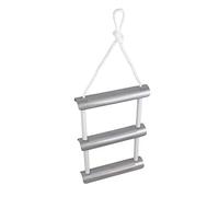 GATE14® Escalera de Cuerda para Barco con 3 peldaños de plástico 87 x 30 cm