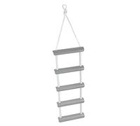 GATE14® Escalera de Cuerda para Barco con 5 peldaños de plástico 146 x 30 cm