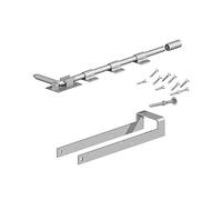 Gatemate Juego de cierres de puerta de doble campo con perno para puerta de garaje, 450 mm, galvanizado