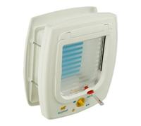 Ferplast Gatera Magnética, Puerta para Gatos, Collar Gato con Imán Incluido, Entrada y Salida controlables 4 vías, Protección contra Corrientes de Aire, Swing 7, Blanco