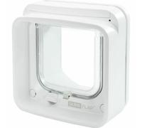 Gatera SureFlap Connect Sure Petcare con Lector de Microchip; tecnología DualScan; con aplicación móvil; para Puertas, Ventanas y Paredes; Blanco; hub Conector; Necesita 4 Pilas AA (no Incluidas).